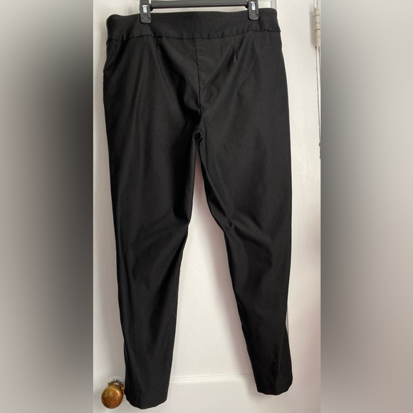 Counterparts Flat Front Black Pull-on Pants Buttons Elastic Waistband Size: XL - Picture 3 of 10